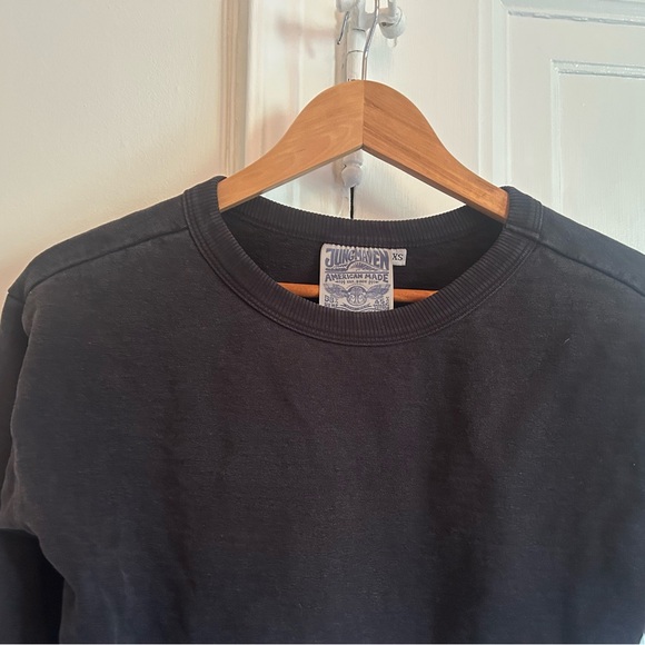 Jungmaven Laguna Cropped Sweatshirt Black XS - Picture 3 of 4